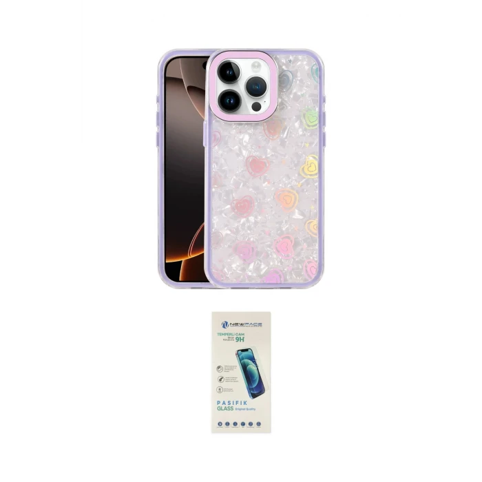 ieg™ iPhone 16 Pro Max Kılıf Odak Prime - Şeffaf Pasifik Cam Ekran Koruyucu