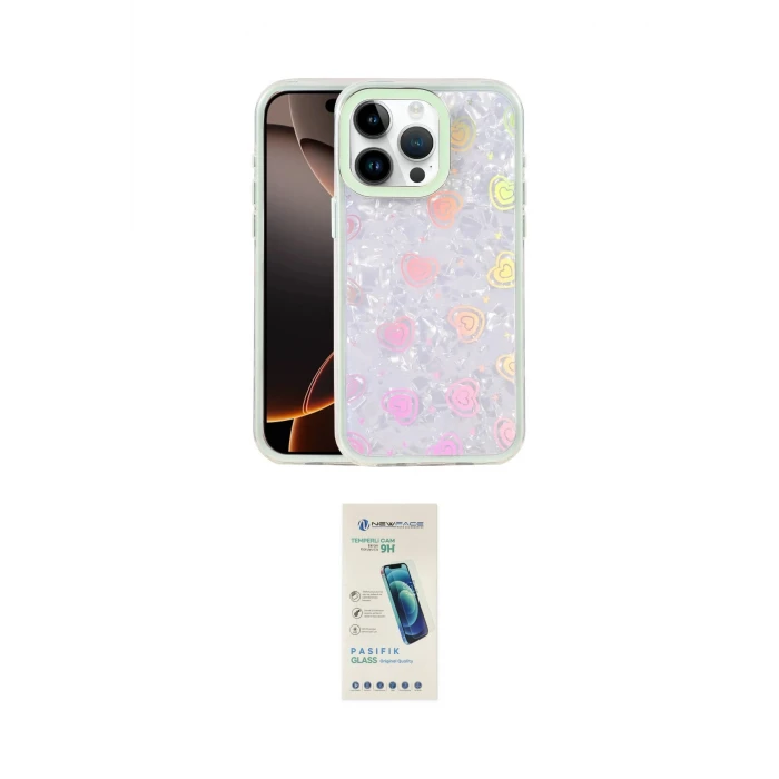 ieg™ iPhone 16 Pro Max Kılıf Odak Prime - Şeffaf Pasifik Cam Ekran Koruyucu