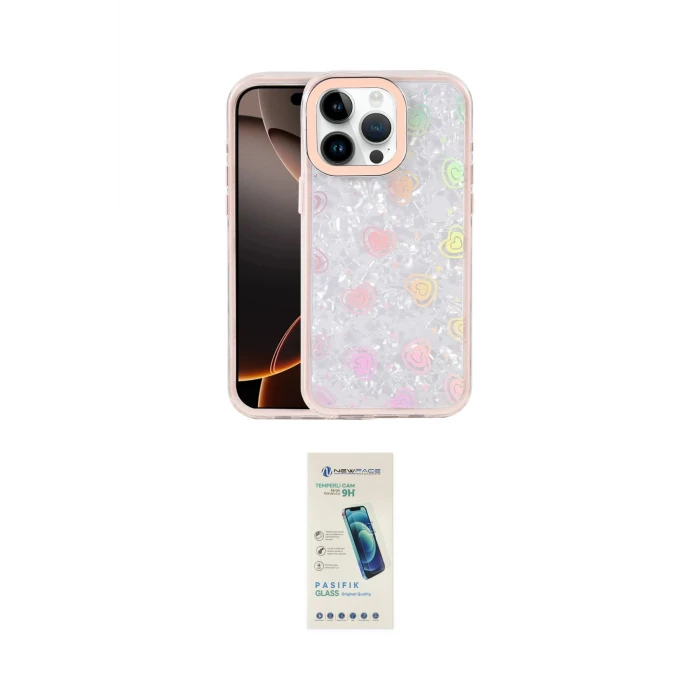 ieg™ iPhone 16 Pro Max Kılıf Odak Prime - Şeffaf Pasifik Cam Ekran Koruyucu