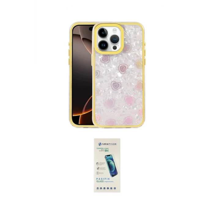 ieg™ iPhone 16 Pro Max Kılıf Odak Prime - Şeffaf Pasifik Cam Ekran Koruyucu