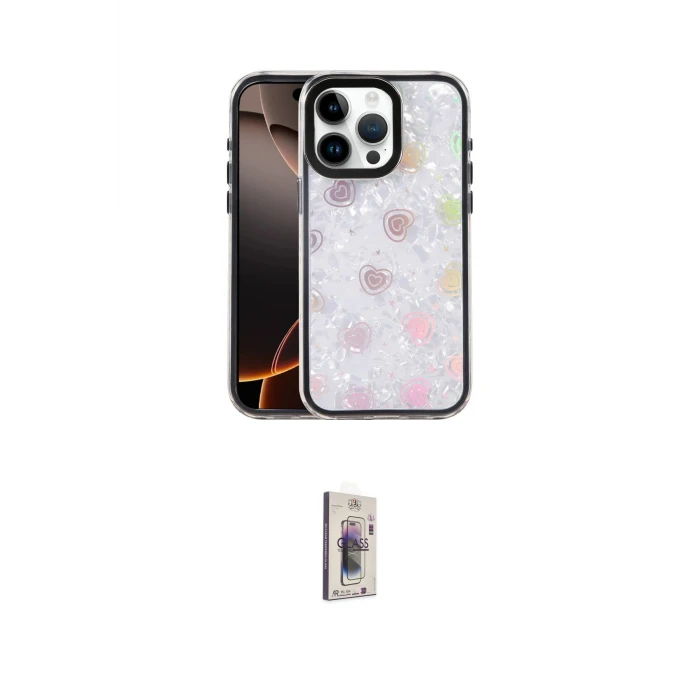 ieg™ iPhone 16 Pro Max Kılıf Odak Prime - Siyah Bilvis 3D Cam Ekran Koruyucu