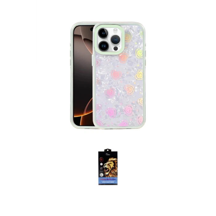 ieg™ iPhone 16 Pro Max Kılıf Odak Prime - Siyah Buffer Hayalet Cam Ekran Koruyucu