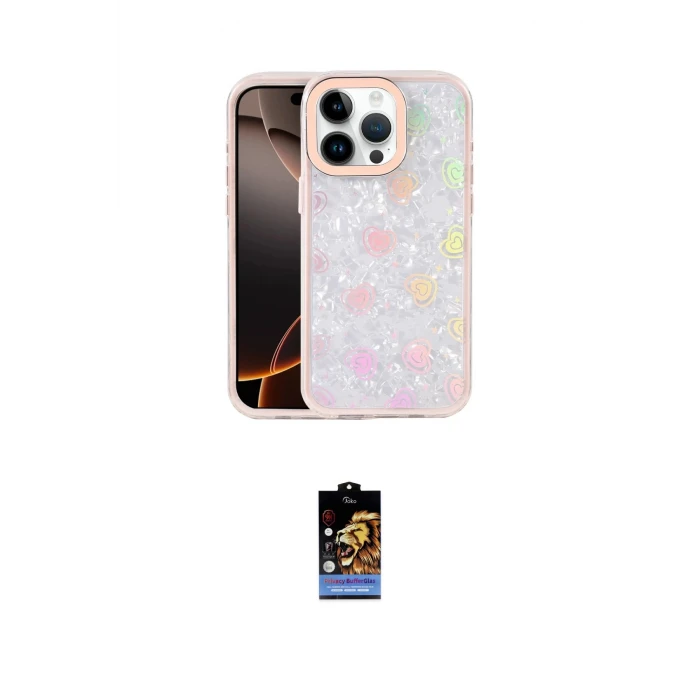 ieg™ iPhone 16 Pro Max Kılıf Odak Prime - Siyah Buffer Hayalet Cam Ekran Koruyucu