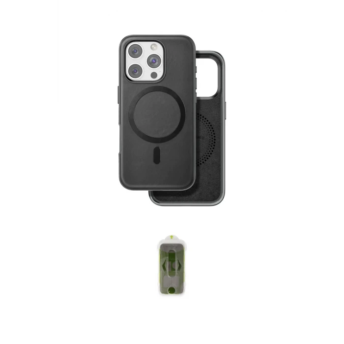 ieg™ iPhone 16 Pro Max Kılıf Pusula Işık Koleksiyonu - Siyah Joko Magic 5D Hayalet Cam
