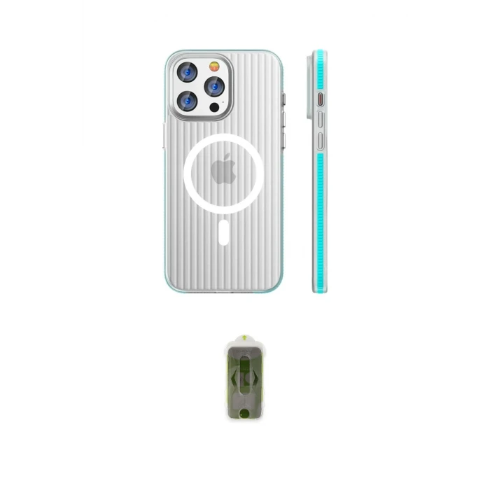 ieg™ iPhone 16 Pro Max Kılıf Pusula Minimal Koleksiyonu - Siyah Joko Magic 5D Hayalet Cam