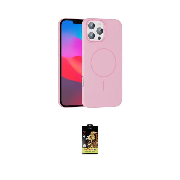 ieg™ iPhone 16 Pro Max Kılıf Siluet Doku Özel Seri - Siyah Buffer Cam Ekran Koruyucu