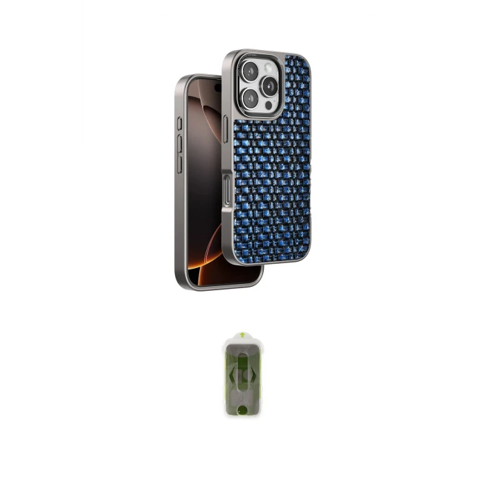 ieg™ iPhone 16 Pro Max Kılıf Siluet Form Serisi - Siyah Joko Magic 5D Hayalet Cam