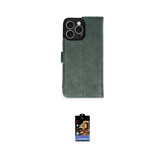ieg™ iPhone 16 Pro Max Kılıf Siluet Işık Serisi - Siyah Buffer Hayalet Cam Ekran Koruyucu
