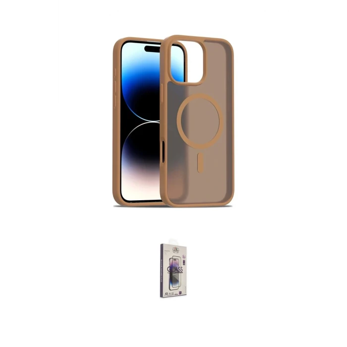 ieg™ iPhone 16 Pro Max Kılıf Siluet Minimal Prime - Siyah Bilvis 3D Cam Ekran Koruyucu