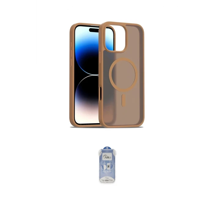 ieg™ iPhone 16 Pro Max Kılıf Siluet Minimal Prime - Siyah Joko Magic 5D Cam