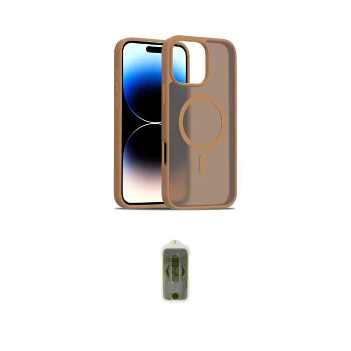 ieg™ iPhone 16 Pro Max Kılıf Siluet Minimal Prime - Siyah Joko Magic 5D Hayalet Cam