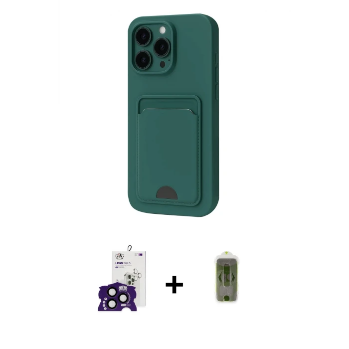 ieg™ iPhone 16 Pro Max Kılıf Vadi Çizgi Prime - Siyah Joko Magic 5D Hayalet Cam + Bilvis Titan Kamera Lens - SH