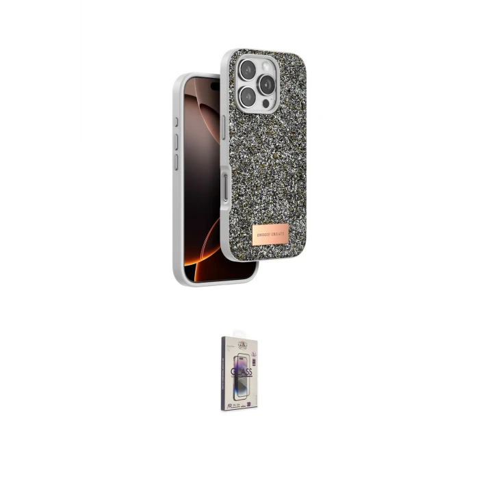 ieg™ iPhone 16 Pro Max Kılıf Vadi Klasik Serisi - Siyah Bilvis 3D Cam Ekran Koruyucu
