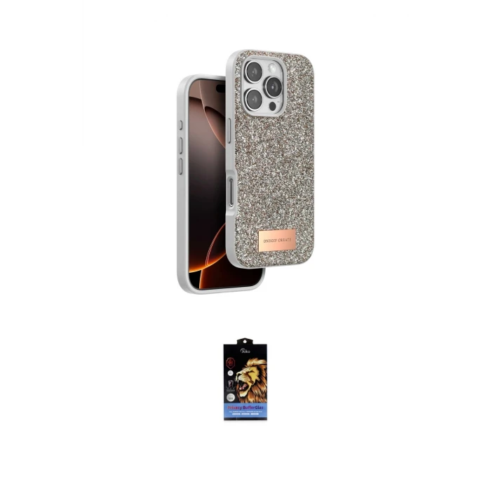 ieg™ iPhone 16 Pro Max Kılıf Vadi Klasik Serisi - Siyah Buffer Hayalet Cam Ekran Koruyucu