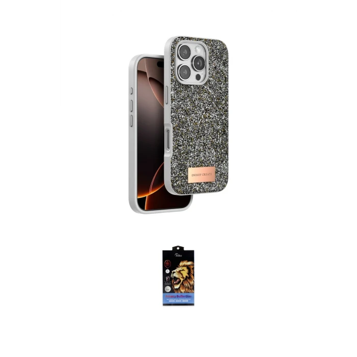 ieg™ iPhone 16 Pro Max Kılıf Vadi Klasik Serisi - Siyah Buffer Hayalet Cam Ekran Koruyucu
