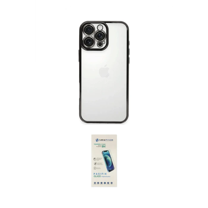 ieg™ iPhone 16 Pro Max Kılıf Vadi Minimal - Şeffaf Pasifik Cam Ekran Koruyucu