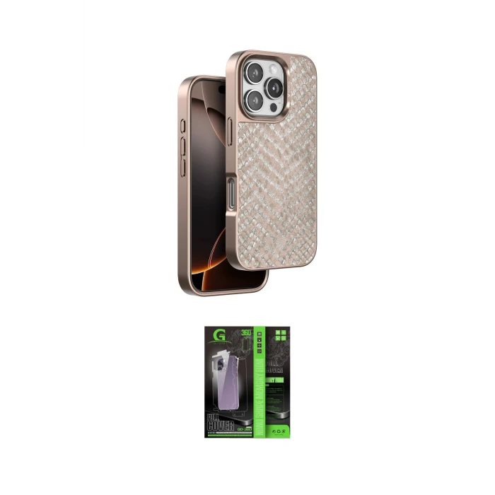ieg™ iPhone 16 Pro Max Kılıf Vadi Özel Seri - Şeffaf 360 Full Body Arka Koruyucu