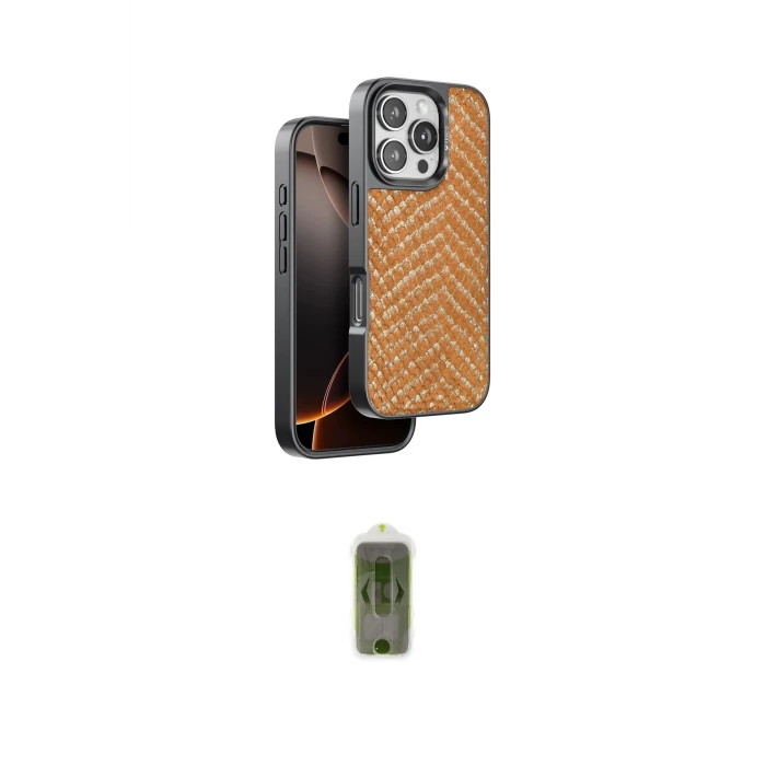 ieg™ iPhone 16 Pro Max Kılıf Vadi Özel Seri - Siyah Joko Magic 5D Hayalet Cam