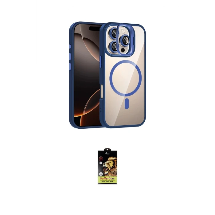 ieg™ iPhone 16 Pro Max Kılıf Yadigar Asil Koleksiyonu - Siyah Buffer Cam Ekran Koruyucu