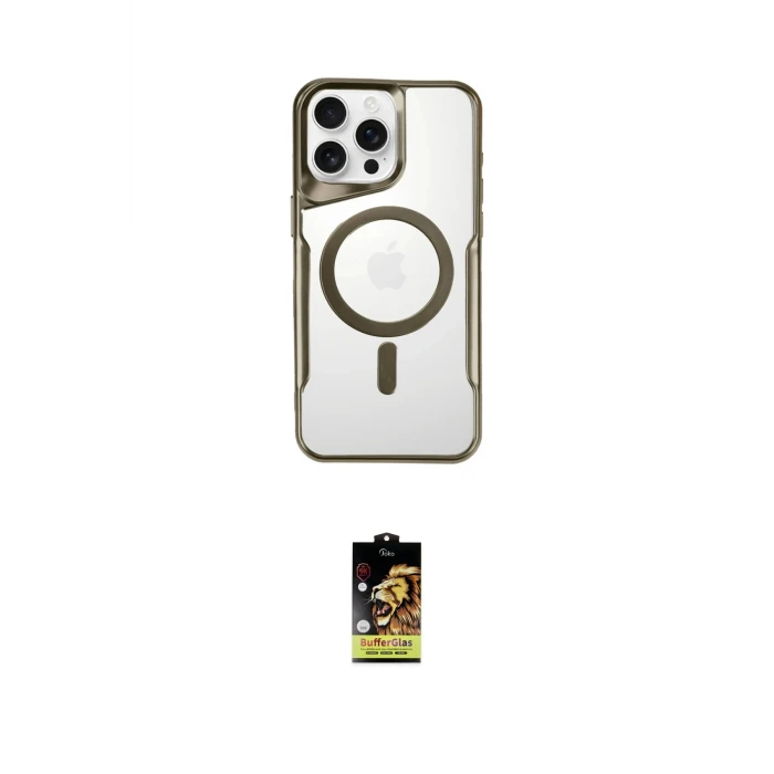 ieg™ iPhone 16 Pro Max Kılıf Yadigar Klasik Özel Seri - Siyah Buffer Cam Ekran Koruyucu