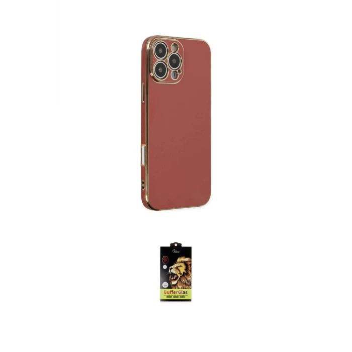 ieg™ iPhone 16 Pro Max Kılıf Yankı Serisi - Siyah Buffer Cam Ekran Koruyucu