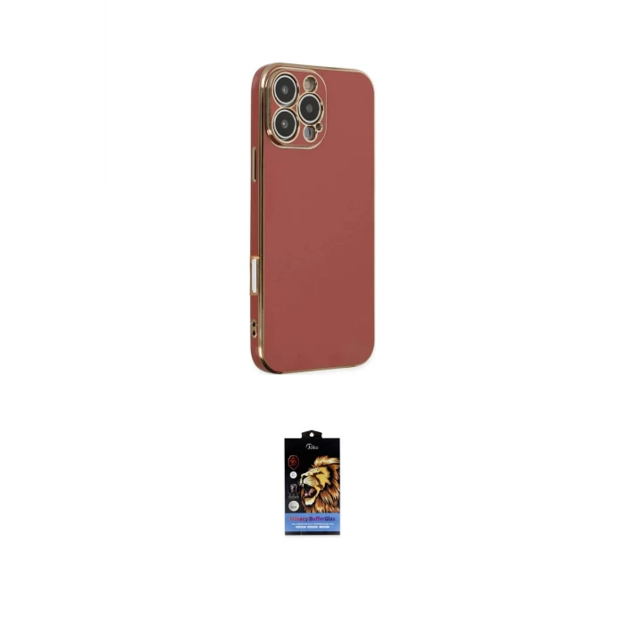 ieg™ iPhone 16 Pro Max Kılıf Yankı Serisi - Siyah Buffer Hayalet Cam Ekran Koruyucu