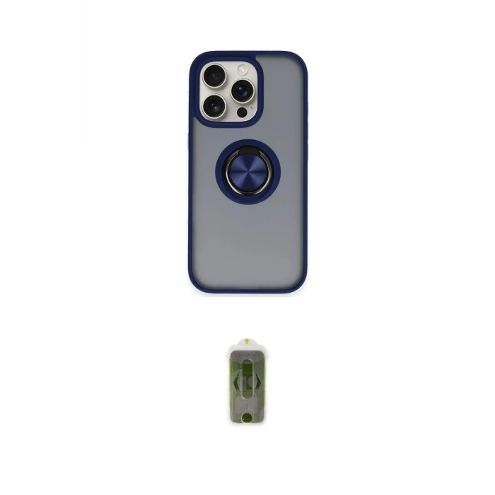 ieg™ iPhone 16 Pro Max Kılıf Yörünge Çizgi - Siyah Joko Magic 5D Hayalet Cam