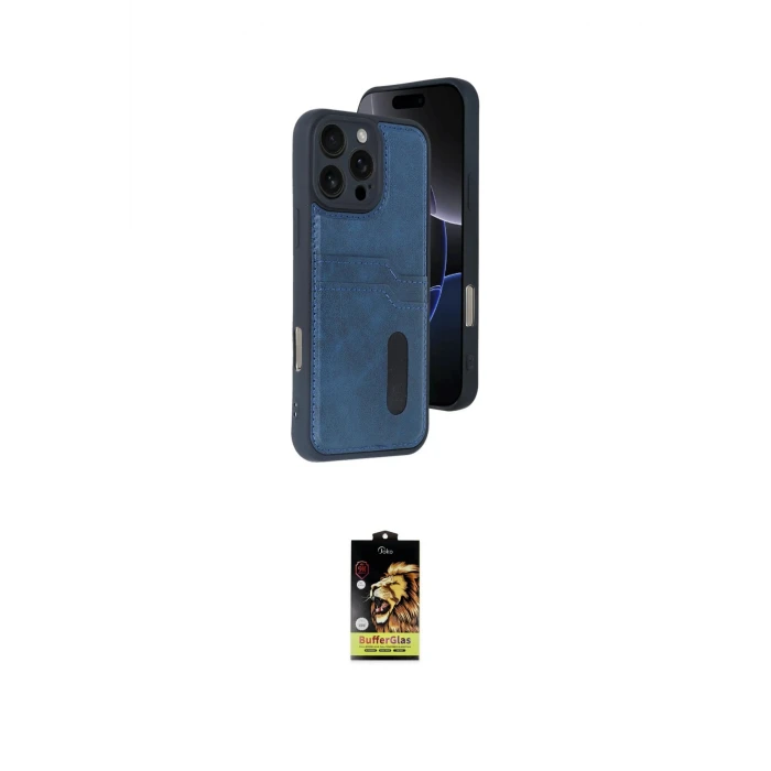 ieg™ iPhone 16 Pro Max Kılıf Yörünge Işık Serisi - Siyah Buffer Cam Ekran Koruyucu