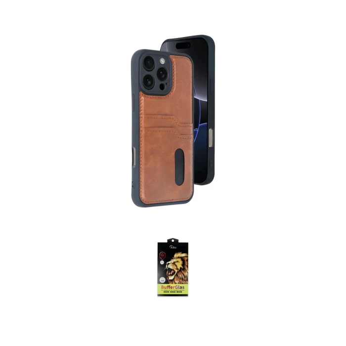 ieg™ iPhone 16 Pro Max Kılıf Yörünge Işık Serisi - Siyah Buffer Cam Ekran Koruyucu