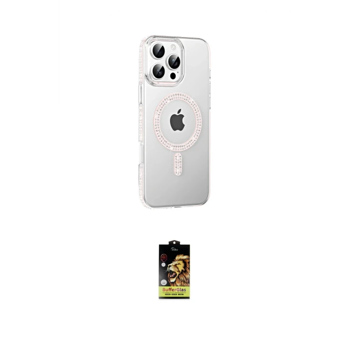 ieg™ iPhone 16 Pro Max Kılıf Yörünge Koleksiyonu - Siyah Buffer Cam Ekran Koruyucu