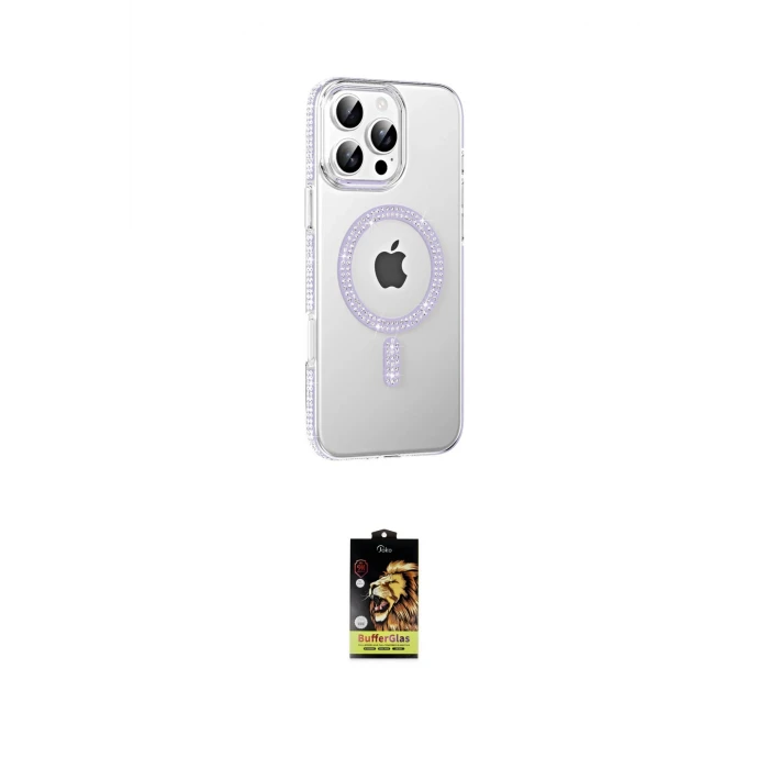 ieg™ iPhone 16 Pro Max Kılıf Yörünge Koleksiyonu - Siyah Buffer Cam Ekran Koruyucu