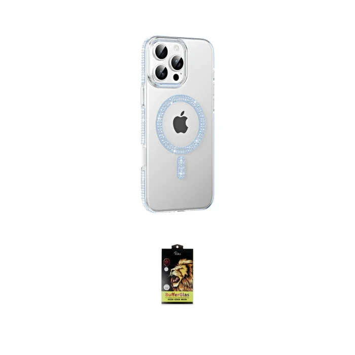 ieg™ iPhone 16 Pro Max Kılıf Yörünge Koleksiyonu - Siyah Buffer Cam Ekran Koruyucu