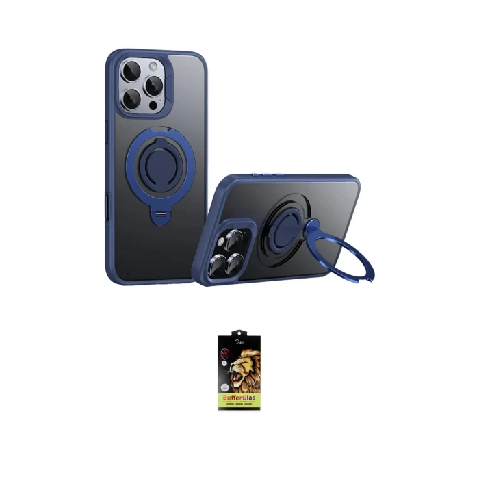 ieg™ iPhone 16 Pro Max Kılıf Zirve Çizgi Prime - Siyah Buffer Cam Ekran Koruyucu