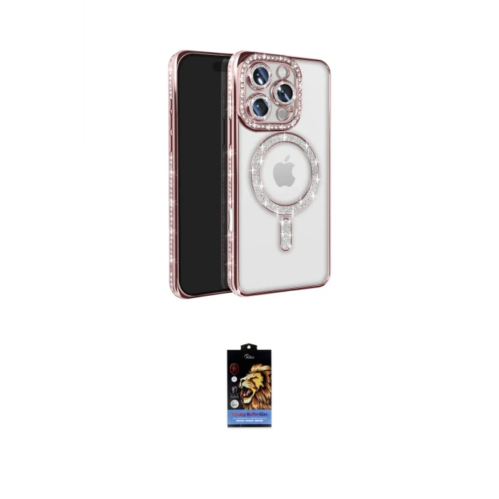 ieg™ iPhone 16 Pro Max Kılıf Zirve Doku Prime - Siyah Buffer Hayalet Cam Ekran Koruyucu