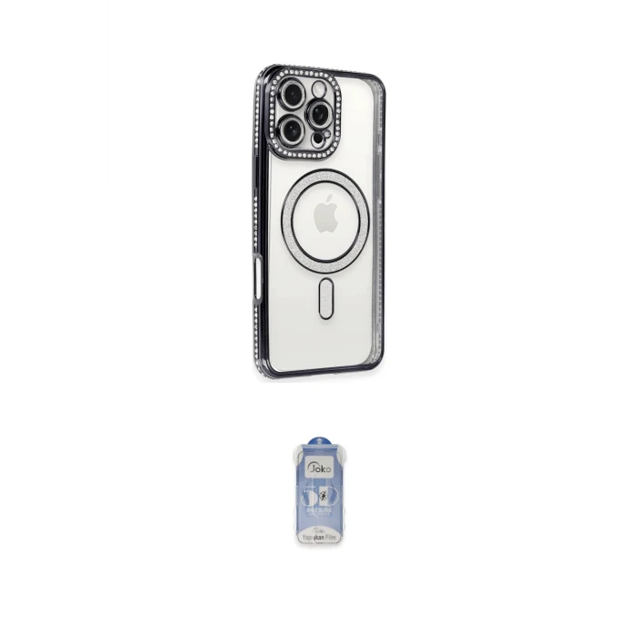 ieg™ iPhone 16 Pro Max Kılıf Zirve Doku Prime - Siyah Joko Magic 5D Cam