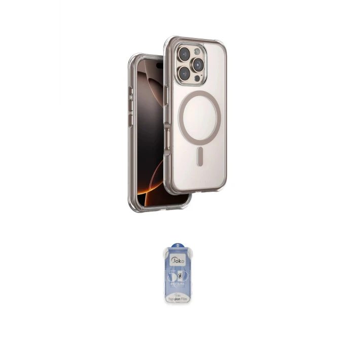 ieg™ iPhone 16 Pro Max Kılıf Zirve Klasik Prime - Siyah Joko Magic 5D Cam