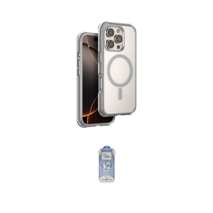 ieg™ iPhone 16 Pro Max Kılıf Zirve Klasik Prime - Siyah Joko Magic 5D Cam