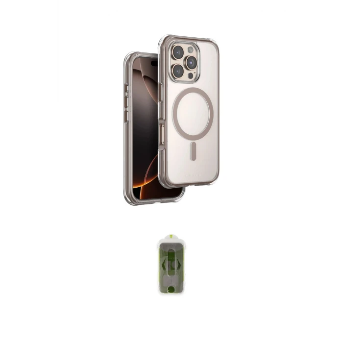 ieg™ iPhone 16 Pro Max Kılıf Zirve Klasik Prime - Siyah Joko Magic 5D Hayalet Cam