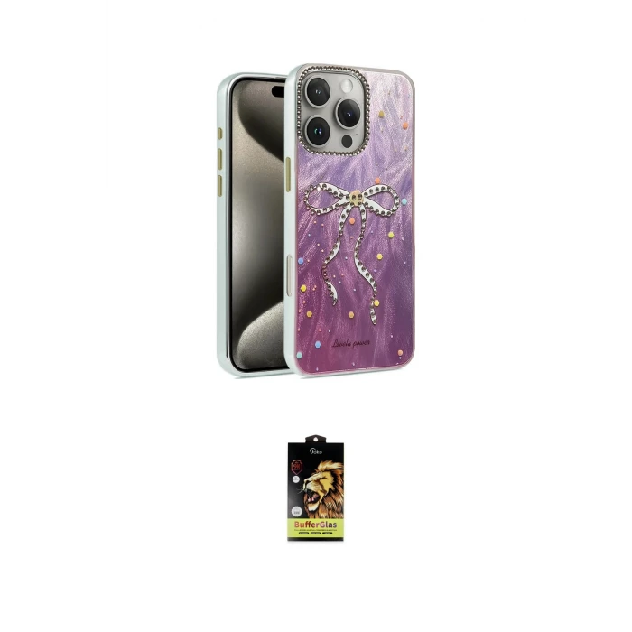 ieg™ iPhone 16 Pro Max Kılıf Zirve Modern Prime - Siyah Buffer Cam Ekran Koruyucu