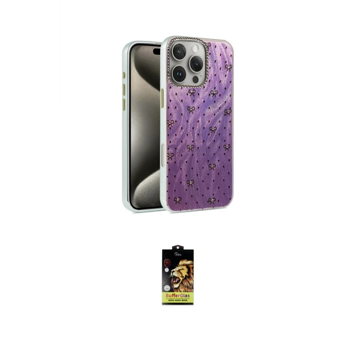 ieg™ iPhone 16 Pro Max Kılıf Zirve Modern Prime - Siyah Buffer Cam Ekran Koruyucu