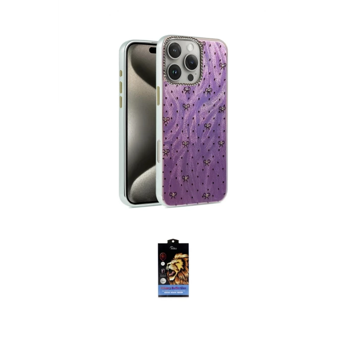ieg™ iPhone 16 Pro Max Kılıf Zirve Modern Prime - Siyah Buffer Hayalet Cam Ekran Koruyucu