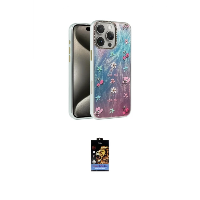 ieg™ iPhone 16 Pro Max Kılıf Zirve Modern Prime - Siyah Buffer Hayalet Cam Ekran Koruyucu
