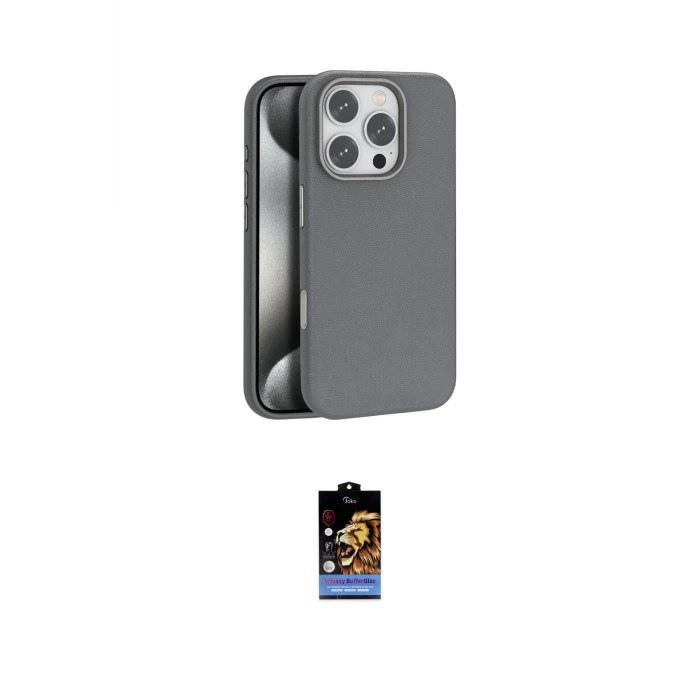 ieg™ iPhone 16 Pro Max Kılıf Zirve Modern Prime - Siyah Buffer Hayalet Cam Ekran Koruyucu