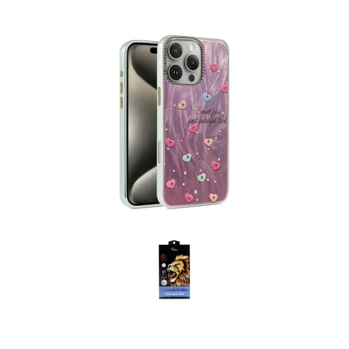 ieg™ iPhone 16 Pro Max Kılıf Zirve Modern Prime - Siyah Buffer Hayalet Cam Ekran Koruyucu
