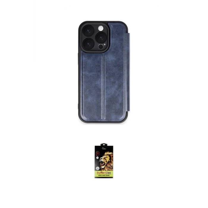 ieg™ iPhone 16 Pro Max Kılıf Zirve Yansıma Serisi - Siyah Buffer Cam Ekran Koruyucu