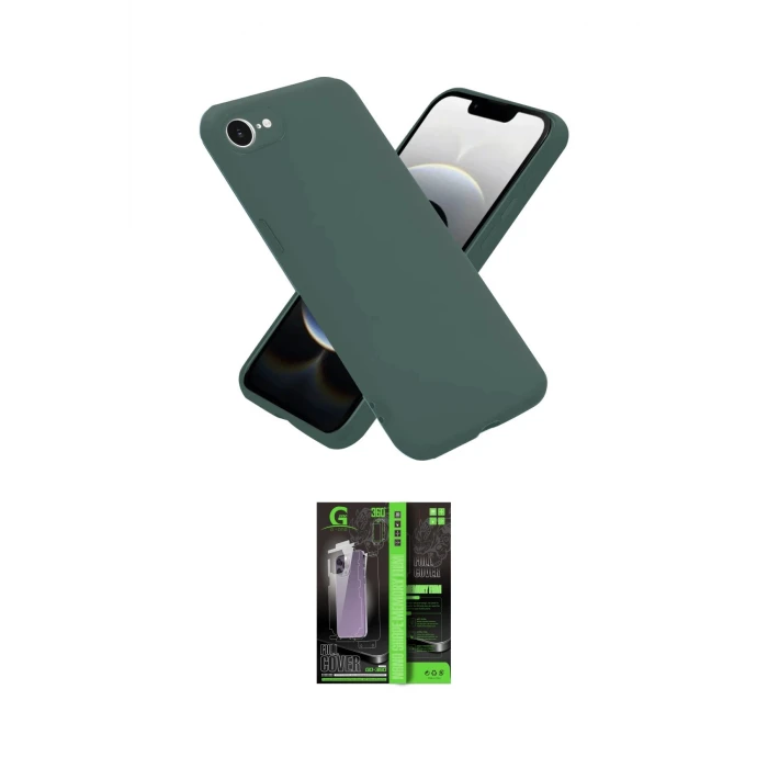 ieg™ iPhone 16E Kılıf Ahenk Serisi - Şeffaf 360 Full Body Arka Koruyucu