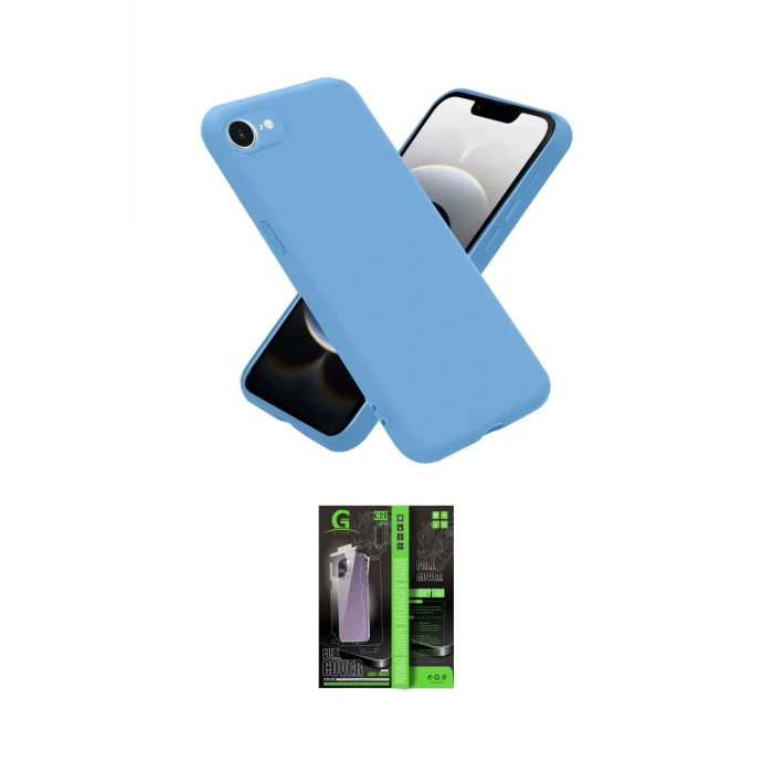 ieg™ iPhone 16E Kılıf Ahenk Serisi - Şeffaf 360 Full Body Arka Koruyucu