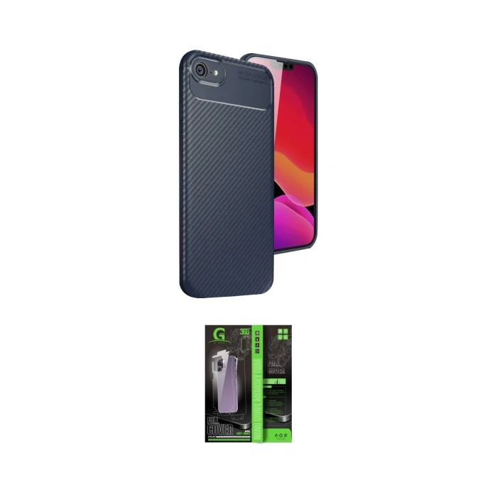 ieg™ iPhone 16E Kılıf Eksen Form Prime - Şeffaf 360 Full Body Arka Koruyucu