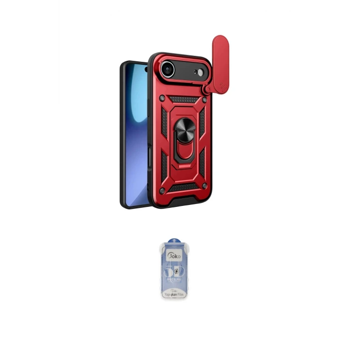 ieg™ iPhone 17 Air Kılıf Ahenk Klasik - Siyah Joko Magic 5D Cam
