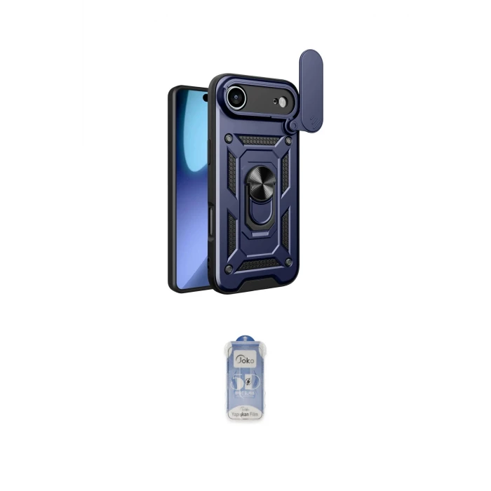 ieg™ iPhone 17 Air Kılıf Ahenk Klasik - Siyah Joko Magic 5D Cam